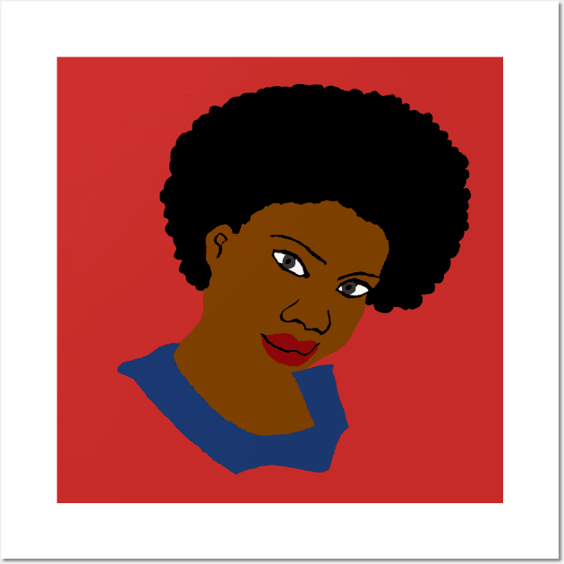 Afro Black Women Naturally Beautiful Wall Art by EllenDaisyShop